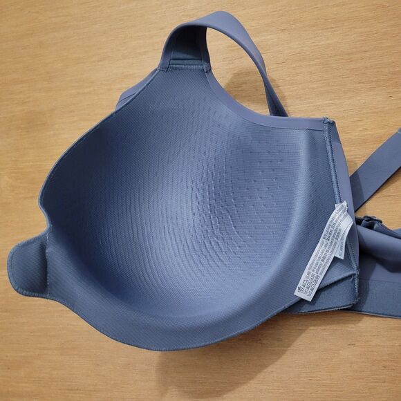 Victoria's Secret Knockout Bra 38DDD  Front Close Sports Zip Women's Gray-Blue - Picture 9 of 12